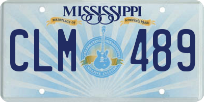 MS license plate CLM489