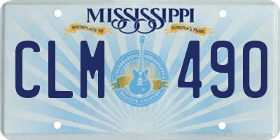 MS license plate CLM490
