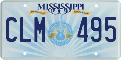 MS license plate CLM495