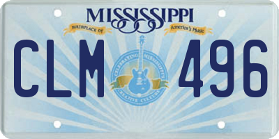 MS license plate CLM496