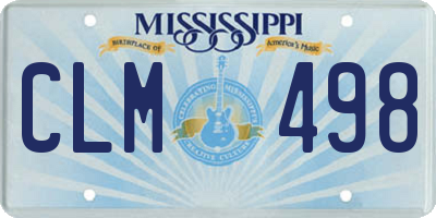 MS license plate CLM498