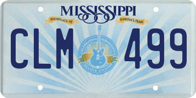 MS license plate CLM499