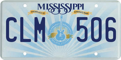 MS license plate CLM506