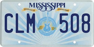 MS license plate CLM508
