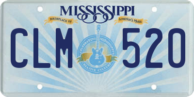 MS license plate CLM520