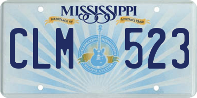 MS license plate CLM523