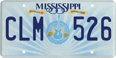 MS license plate CLM526