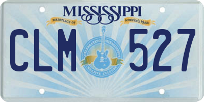 MS license plate CLM527