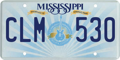 MS license plate CLM530