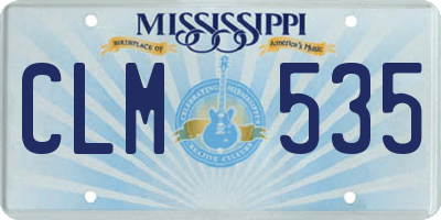 MS license plate CLM535