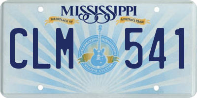 MS license plate CLM541