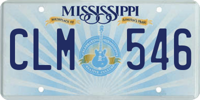 MS license plate CLM546