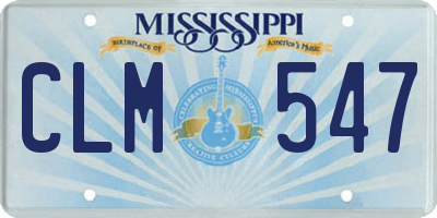 MS license plate CLM547