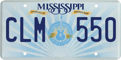 MS license plate CLM550