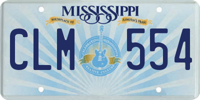 MS license plate CLM554