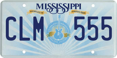 MS license plate CLM555