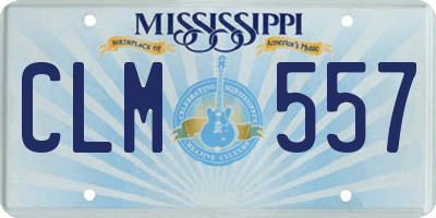 MS license plate CLM557