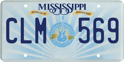 MS license plate CLM569