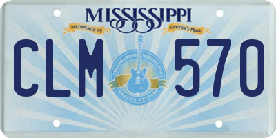 MS license plate CLM570