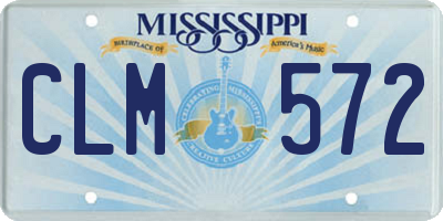 MS license plate CLM572