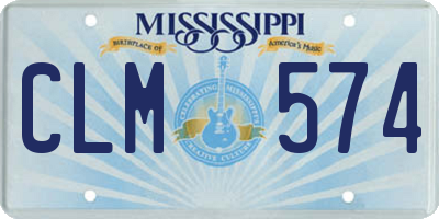 MS license plate CLM574