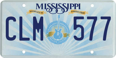 MS license plate CLM577