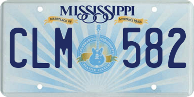 MS license plate CLM582