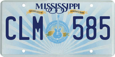 MS license plate CLM585