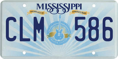 MS license plate CLM586