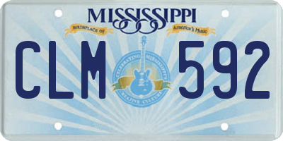 MS license plate CLM592