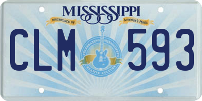 MS license plate CLM593