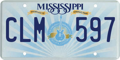 MS license plate CLM597