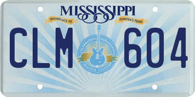 MS license plate CLM604