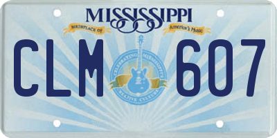 MS license plate CLM607