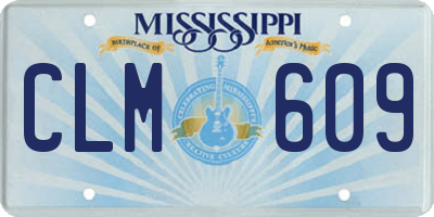 MS license plate CLM609