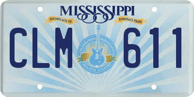 MS license plate CLM611