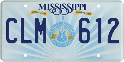 MS license plate CLM612
