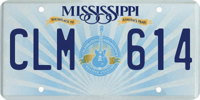 MS license plate CLM614