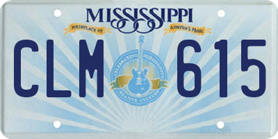 MS license plate CLM615