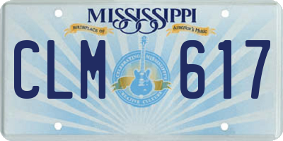MS license plate CLM617