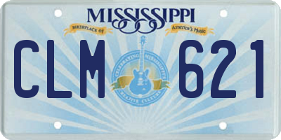 MS license plate CLM621