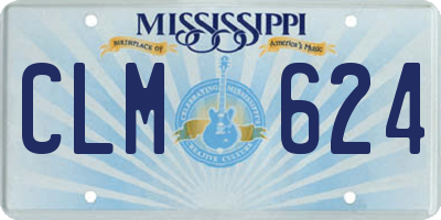 MS license plate CLM624