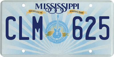 MS license plate CLM625