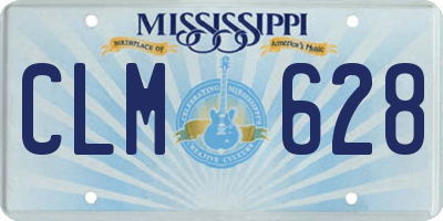 MS license plate CLM628