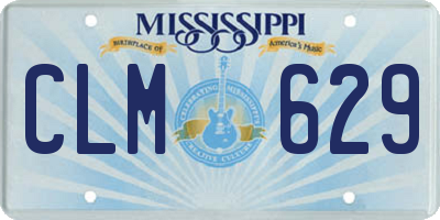 MS license plate CLM629