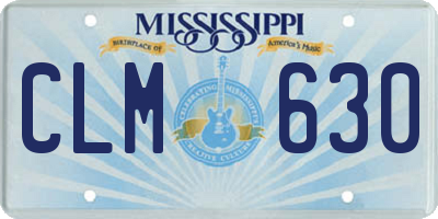 MS license plate CLM630