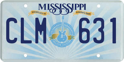 MS license plate CLM631