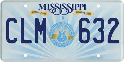 MS license plate CLM632