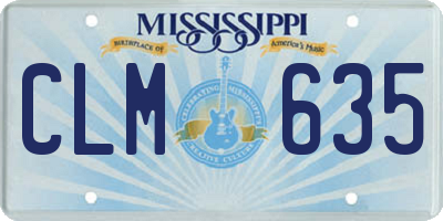 MS license plate CLM635