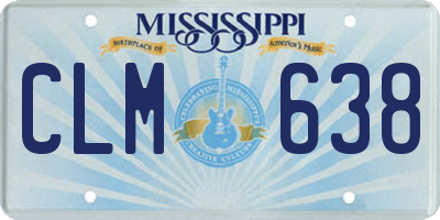 MS license plate CLM638
